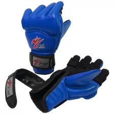 Перчатки-краги рэй-спорт "Штурм" для АРБ, искусственная кожа (S, синий)