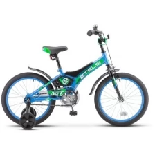 Детский велосипед STELS Jet 14" Z010 Голубой/зелёный (собран и настроен)